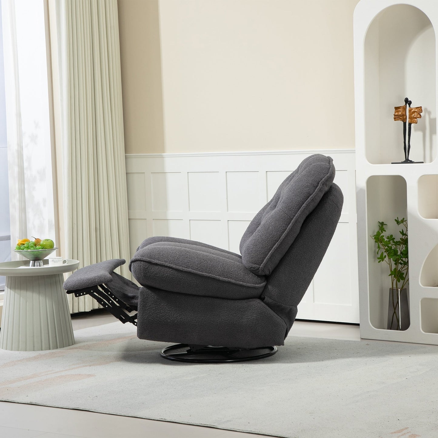 Ensemble de 2 fauteuils de canapé inclinables pivotants à 360 degrés et réglables