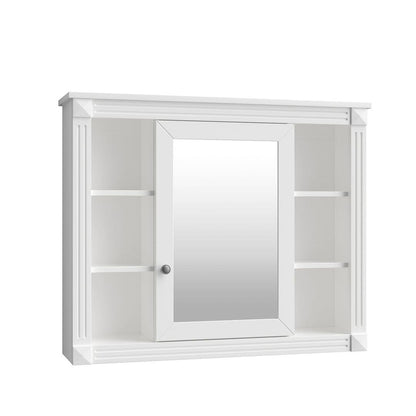Meuble-lavabo moderne de 36 po avec lavabo supérieur et armoire à miroir, 2 portes et 2 tiroirs