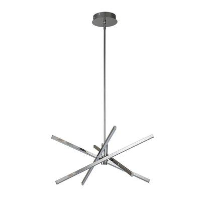 Lustre LED moderne en aluminium noir/doré, plafonnier linéaire Spoutnik pour salon/salle à manger/cuisine