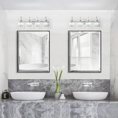 Applique murale moderne en cristal pour salle de bain, éclairage de vanité, chrome/noir/doré