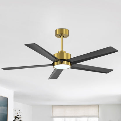 Ventilateur de plafond LED Breezary 65/52/42 à 5 pales avec kit d'éclairage et télécommande