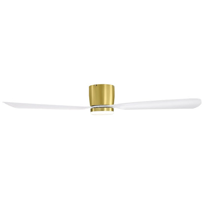 Ventilateur de plafond encastré à DEL noir/blanc de 52 pouces avec télécommande (3 pales)
