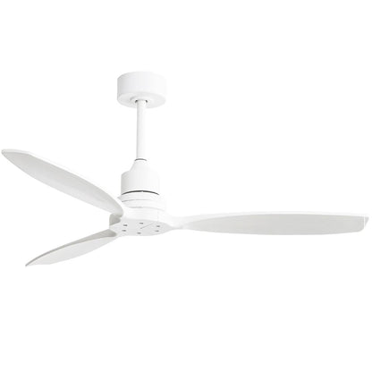 Ventilateur de plafond moderne en bois massif/ABS de 52 pouces avec télécommande (sans lumière), 6 vitesses de vent, flux d'air réversible