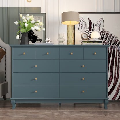 Commode double de 55,1 po de large avec tiroirs de rangement