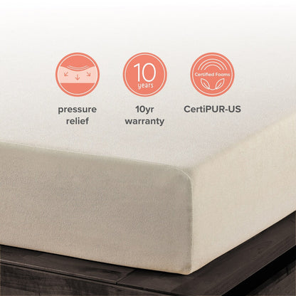 Matelas en mousse à mémoire de forme de 6 pouces par Crown Comfort