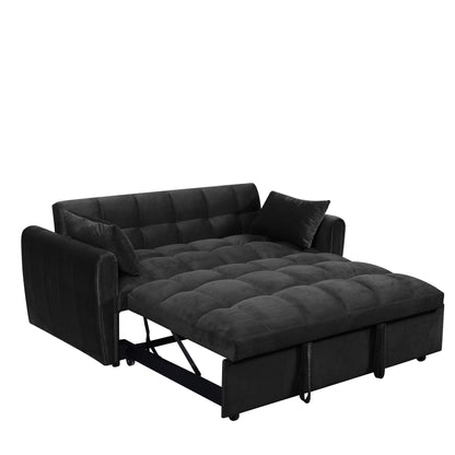 Canapé-lit convertible 3 en 1 en velours à 64,96 $ avec dossier réglable, poche de rangement et capacité de charge de 500 lb