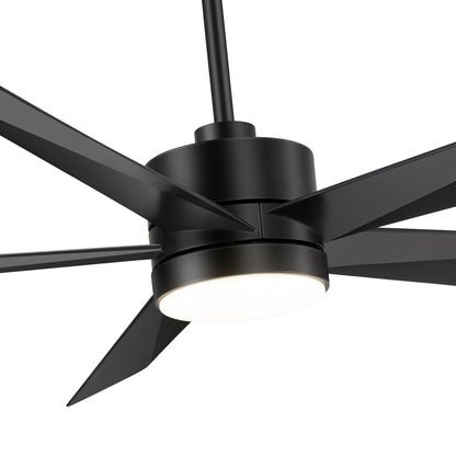 Ventilateur de plafond LED Breezary 65/52/42 à 5 pales avec kit d'éclairage et télécommande