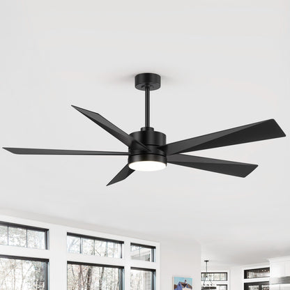 Ventilateur de plafond LED Breezary 65/52/42 à 5 pales avec kit d'éclairage et télécommande
