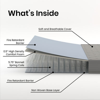 Matelas hybride à ressorts et plateau moyen