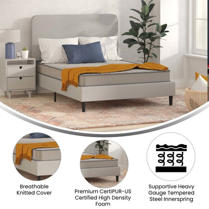 Matelas hybride à ressorts et plateau moyen