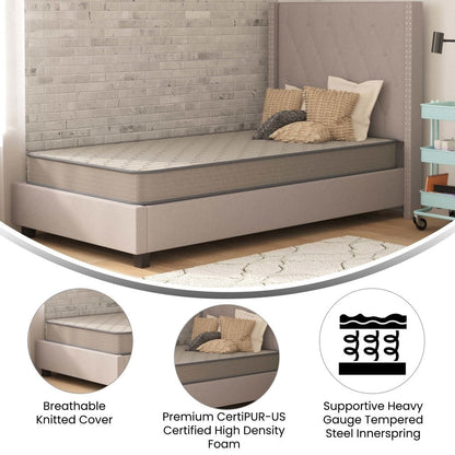 Matelas hybride à ressorts et plateau moyen