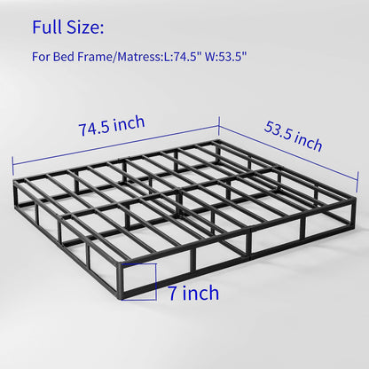 Sommier métallique FSCHOS de 7 pouces, sommier de base, sans pieds