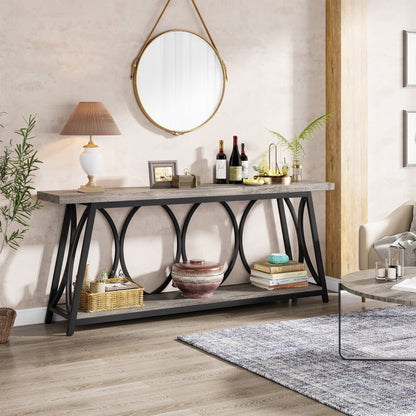 Table console extra longue de 70,9 pouces, table d'appoint pour salon
