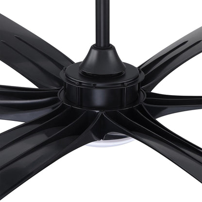 Grand ventilateur de plafond à courant continu à 6 pales en bois flotté de 72 pouces avec lumière et télécommande