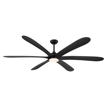 Grand ventilateur de plafond à courant continu à 6 pales en bois flotté de 72 pouces avec lumière et télécommande