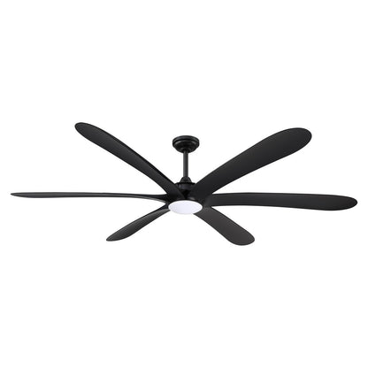 Grand ventilateur de plafond à courant continu à 6 pales en bois flotté de 72 pouces avec lumière et télécommande