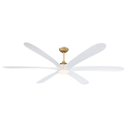 Grand ventilateur de plafond à courant continu à 6 pales en bois flotté de 72 pouces avec lumière et télécommande
