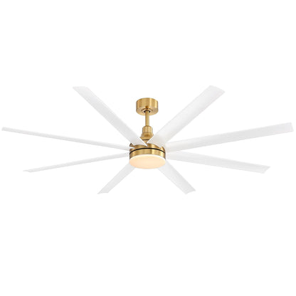 Grand ventilateur de plafond de 72 pouces avec télécommande et éclairage LED - 8 pales