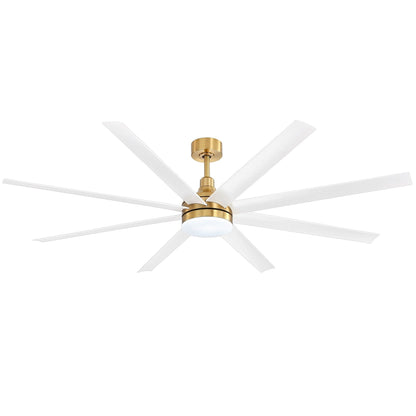 Grand ventilateur de plafond de 72 pouces avec télécommande et éclairage LED - 8 pales