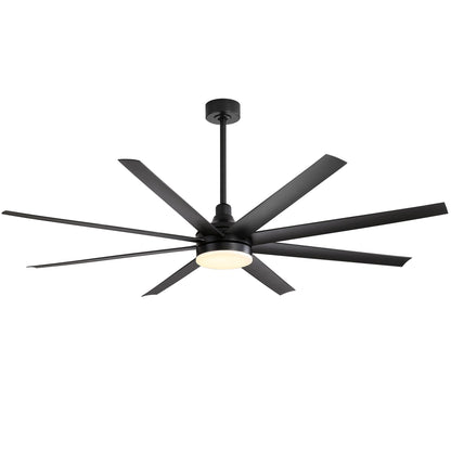 Grand ventilateur de plafond de 72 pouces avec télécommande et éclairage LED - 8 pales