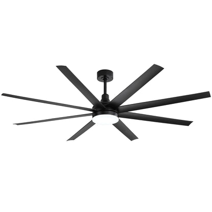 Grand ventilateur de plafond de 72 pouces avec télécommande et éclairage LED - 8 pales