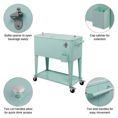 Refroidisseur à vaporisateur en fer 80QT avec étagère