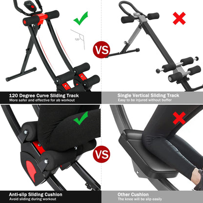 Appareil abdominal pliable pour exercices abdominaux à domicile