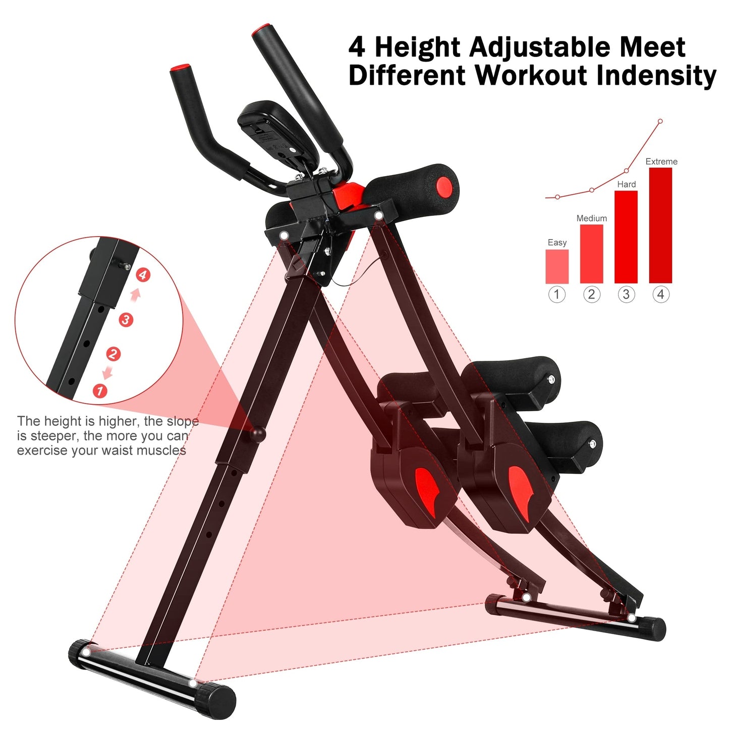 Appareil abdominal pliable pour exercices abdominaux à domicile