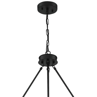 Lustre Acroma Farmhouse à 12 lumières, 40 po, en forme de roue de chariot, certifié UL - 40 po P x 138 po H