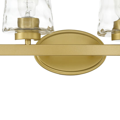 Applique de salle de bain moderne à 6 LED à intensité variable de style milieu du siècle avec verre artistique - 51 pouces