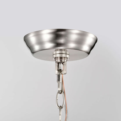 Lustre à abat-jour tambour Anita avec prisme en verre transparent
