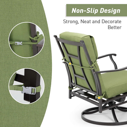 Lot de 4 coussins de chaise à dossier haut Aoodor Patio, 46 ​​x 21 x 4 pouces (coussins uniquement)