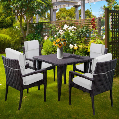 Lot de 4 coussins de chaise à dossier haut Aoodor Patio, 46 ​​x 21 x 4 pouces (coussins uniquement)