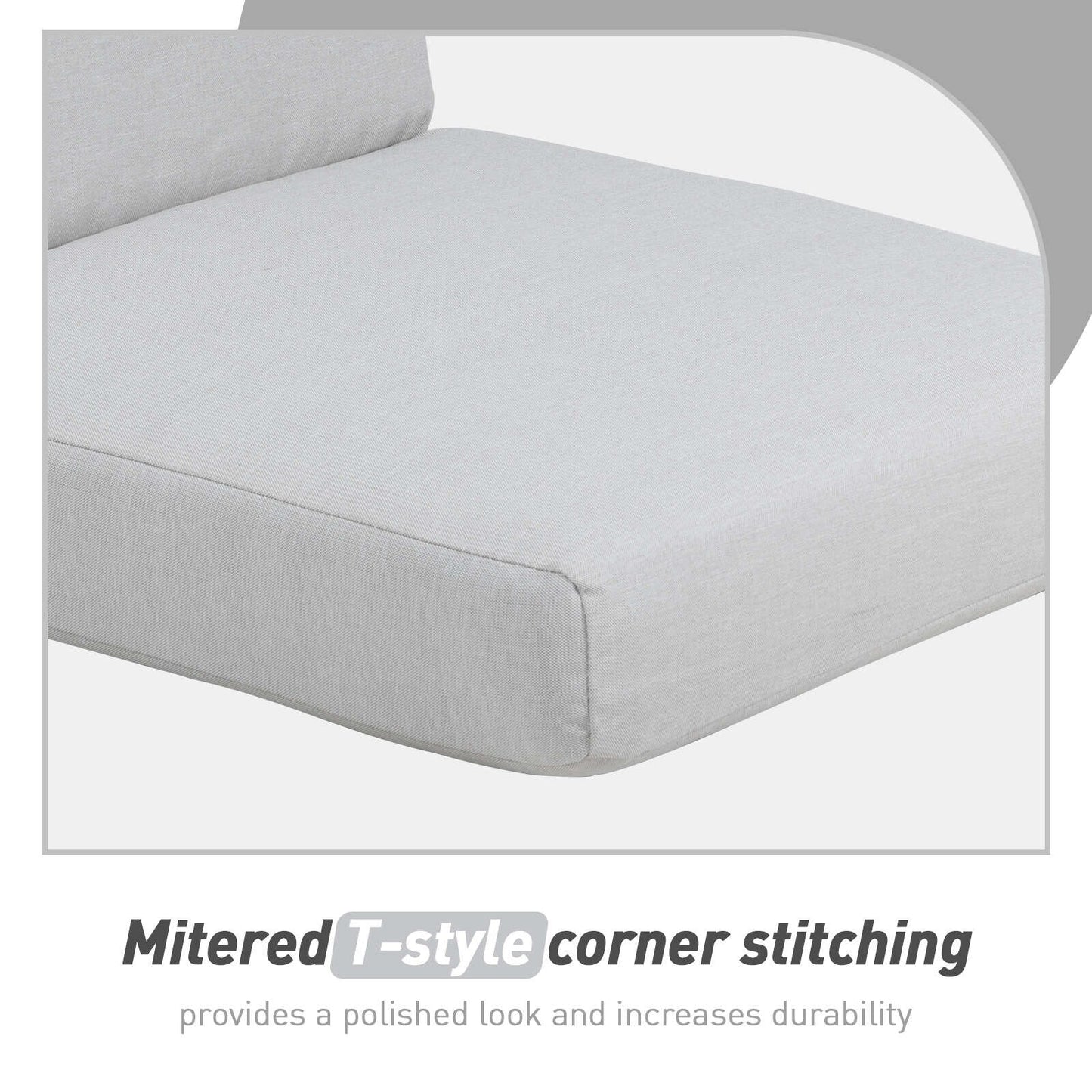 Lot de 4 coussins de chaise à dossier haut Aoodor Patio, 46 ​​x 21 x 4 pouces (coussins uniquement)