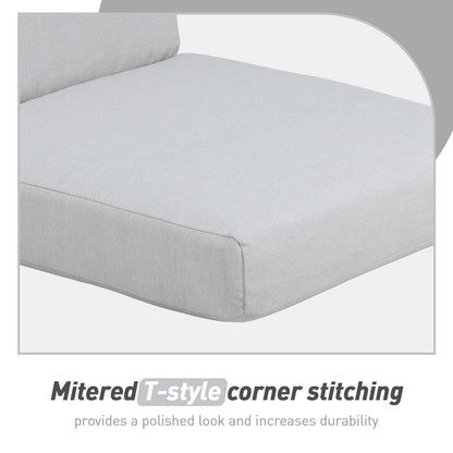 Lot de 4 coussins de chaise à dossier haut Aoodor Patio, 46 ​​x 21 x 4 pouces (coussins uniquement)