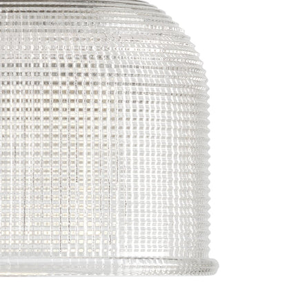 Luminaire de salle de bain côtier à trois lumières, collection Archie, en chrome poli, verre prismatique double transparent - 8,75 x 26,25 x 7,25