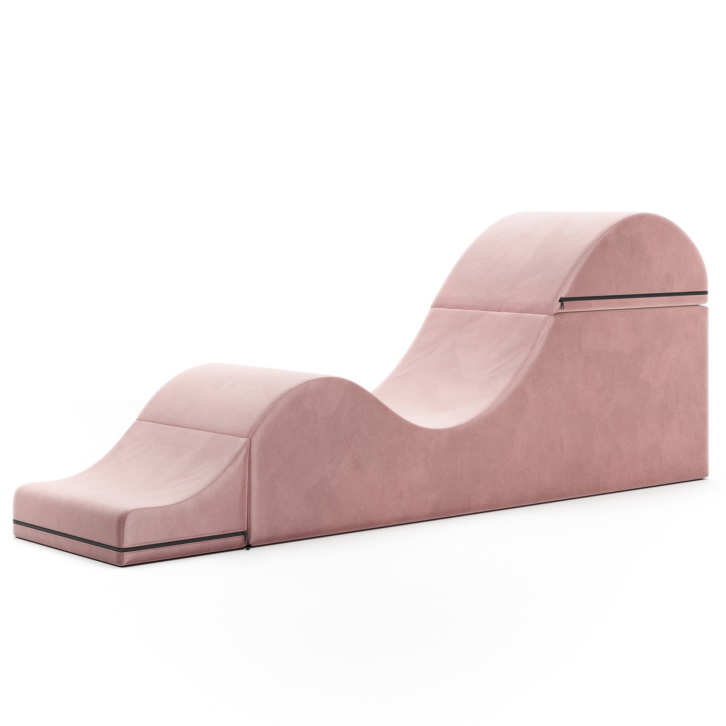 Chaise longue convertible Avana Kami / Yoga et massage - Ottomane 2 en 1 avec fauteuil de yoga pliable dissimulé, microvelours - N/A