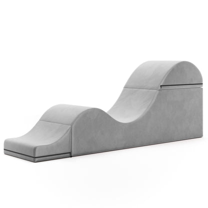 Chaise longue convertible Avana Kami / Yoga et massage - Ottomane 2 en 1 avec fauteuil de yoga pliable dissimulé, microvelours - N/A