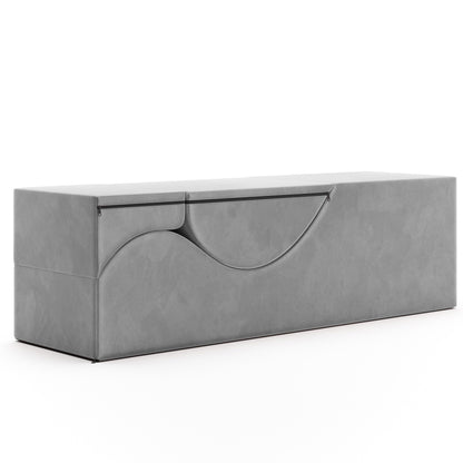 Chaise longue convertible Avana Kami / Yoga et massage - Ottomane 2 en 1 avec fauteuil de yoga pliable dissimulé, microvelours - N/A