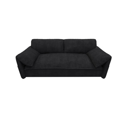 Canapé-lit gigogne 3-en-1 en velours noir 63,8 avec rangement latéral pour le salon