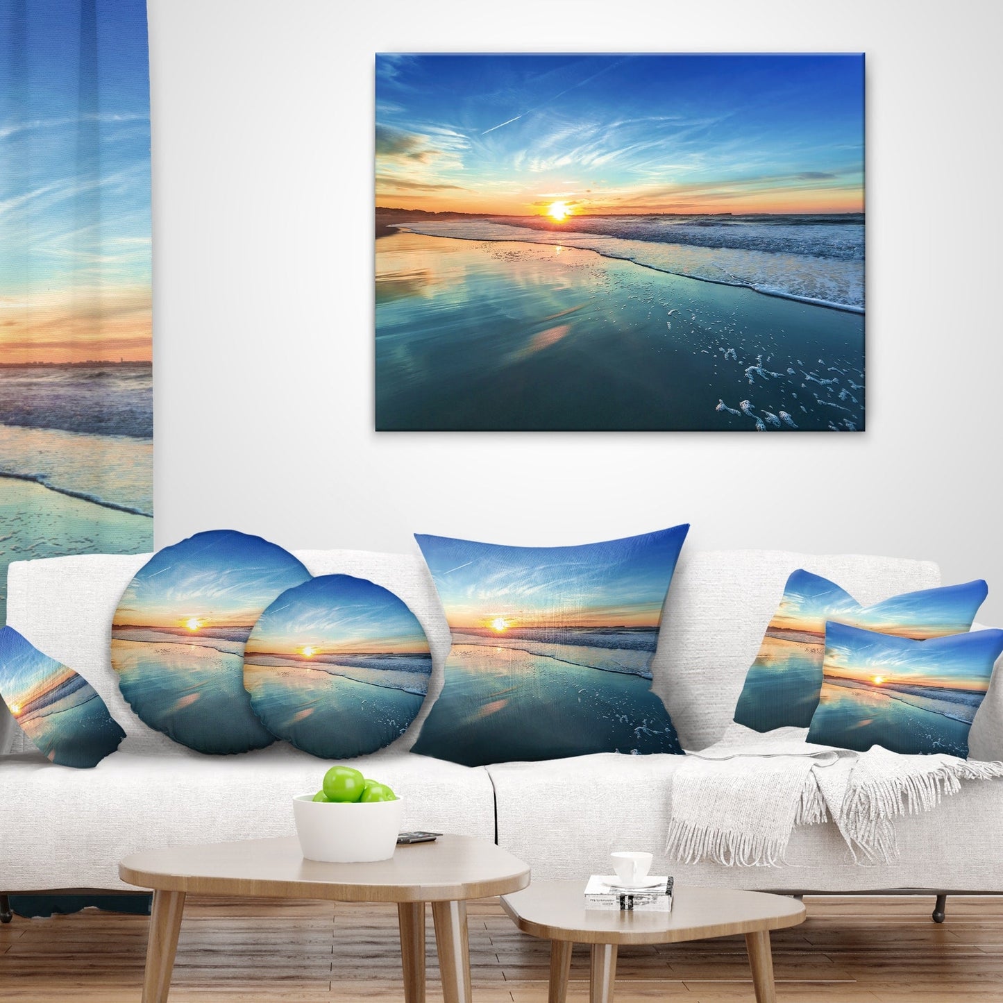 Coucher de soleil au bord de mer - Toile murale