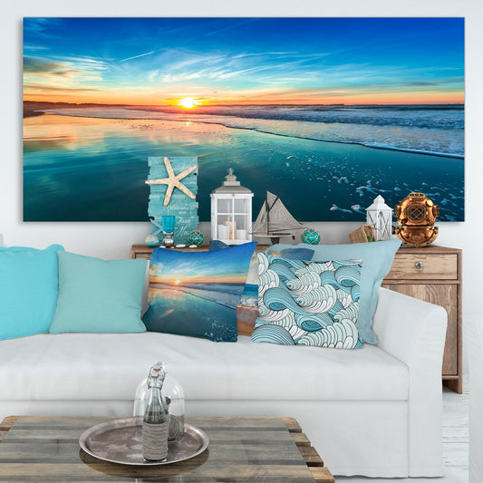 Coucher de soleil au bord de mer - Toile murale