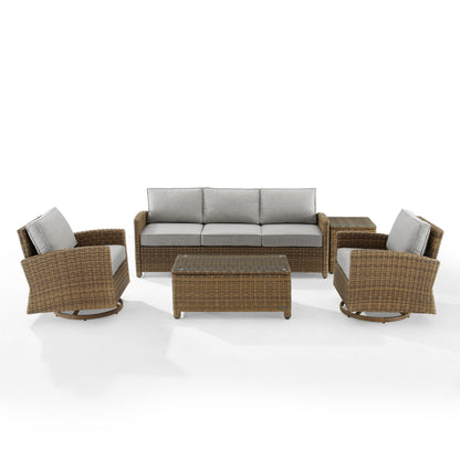 Ensemble canapé et fauteuil pivotant Crosley Bradenton 5 pièces