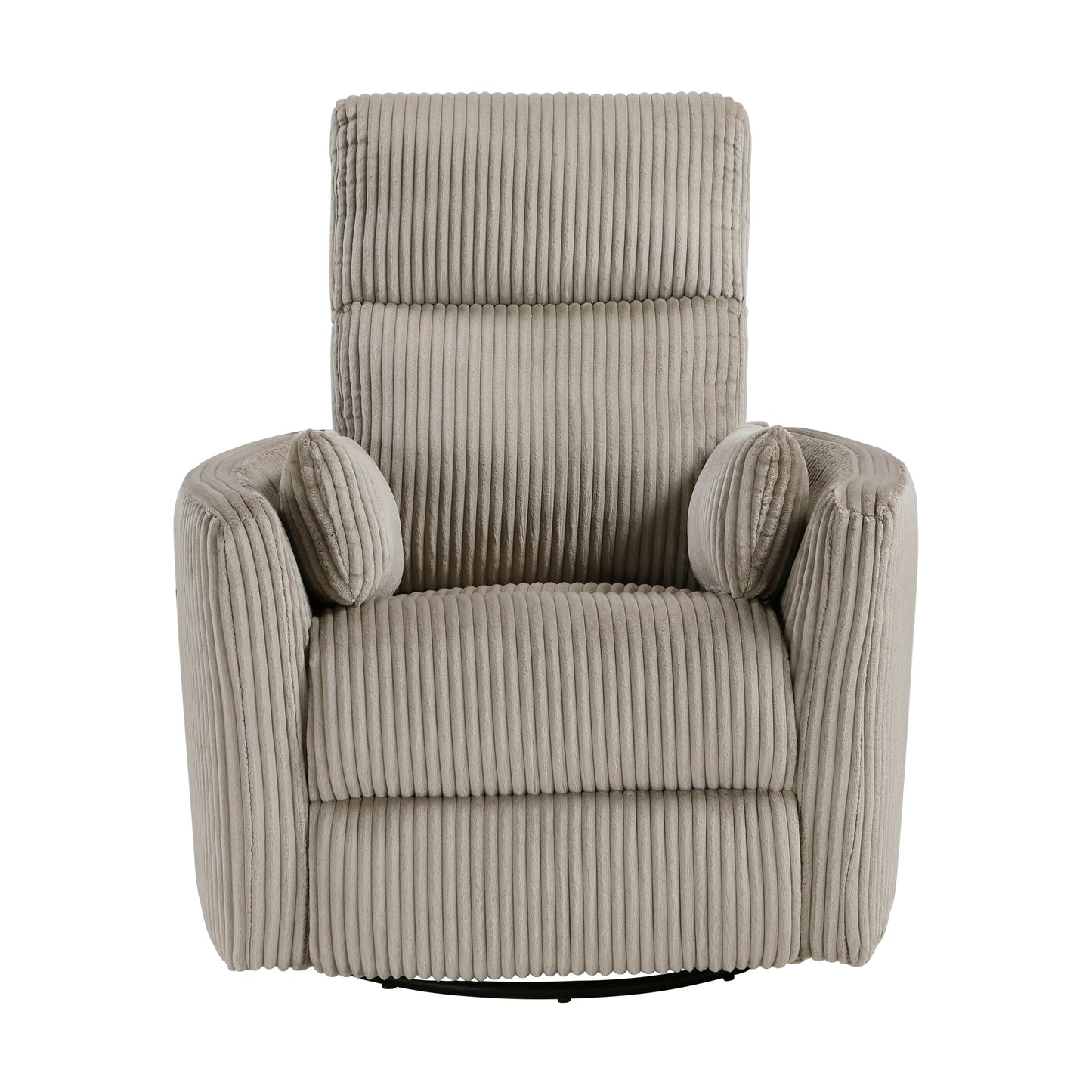 Fauteuil inclinable manuel pivotant en velours côtelé Braidy