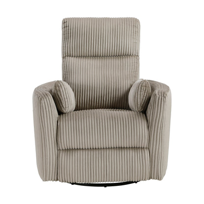 Fauteuil inclinable manuel pivotant en velours côtelé Braidy