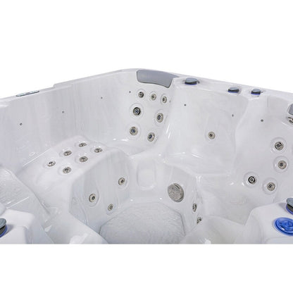 Maillot Buenospa 6 - Personne 46 - Spa à jets, blanc glacé, gris avec ozone et lumières LED