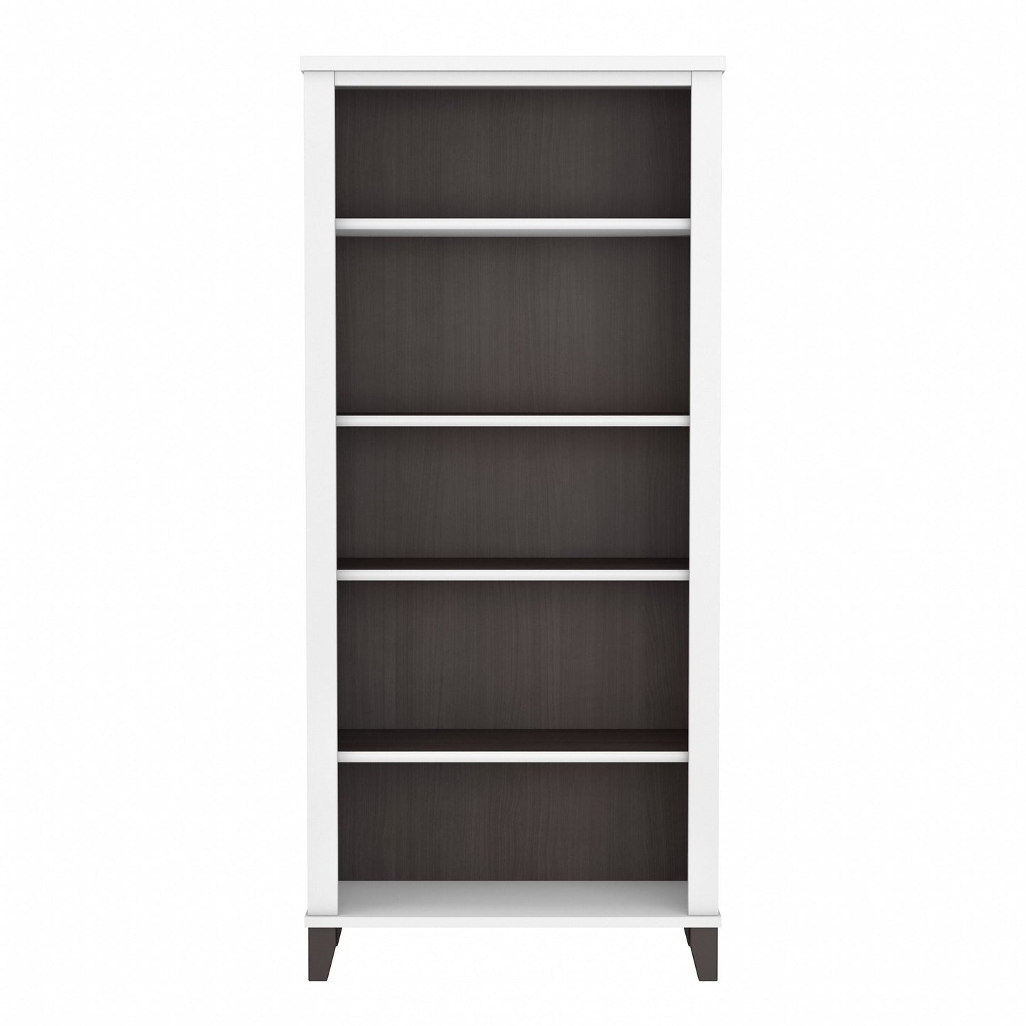 Bibliothèque haute à 5 étagères Bush Furniture Somerset avec tablettes réglables