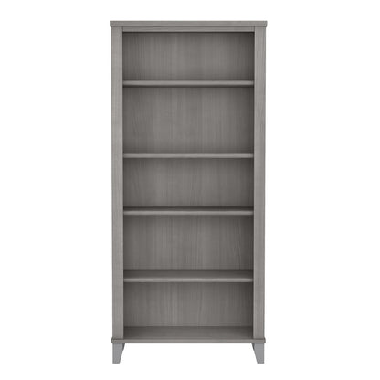 Bibliothèque haute à 5 étagères Bush Furniture Somerset avec tablettes réglables