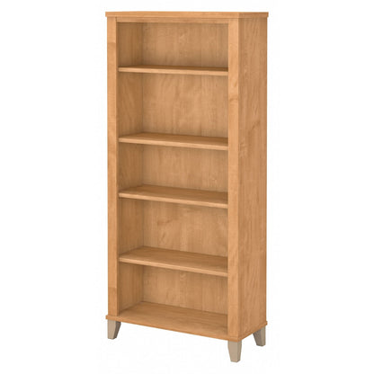 Bibliothèque haute à 5 étagères Bush Furniture Somerset avec tablettes réglables