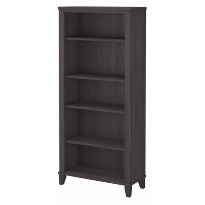 Bibliothèque haute à 5 étagères Bush Furniture Somerset avec tablettes réglables